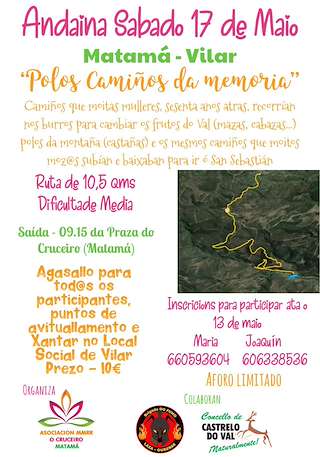 Fechas, información, programa, cartel, imágenes, mapa y ubicación de Andaina Polos Camiños da Memoria  en  Laza