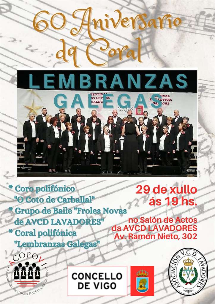 LX Aniversario Coral Lembranzas Galegas en Vigo
