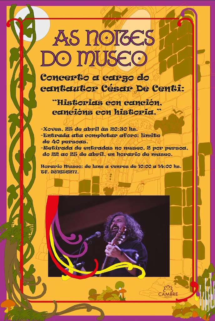 As Noites do Museo -  Concierto de César De Centi (2024) en Cambre