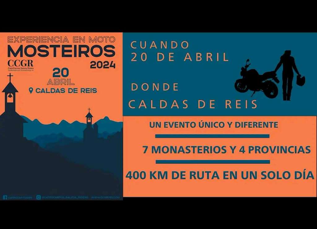 Catro Cantos Galicia Riders - Ruta Mosteiros (2024) en Caldas de Reis