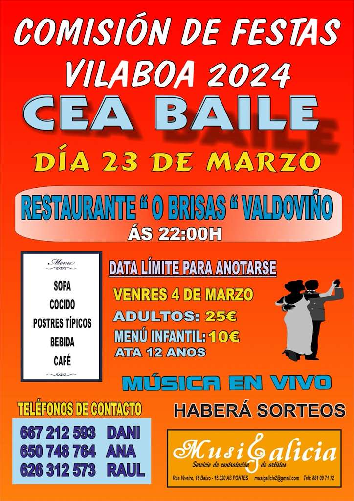 Cea Baile da Comisión de Festas de Vilaboa  en Valdoviño