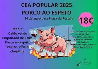 Fechas, información, programa, cartel, imágenes, mapa y ubicación de Cea Popular do Porco ao Espeto de A Portela  en  Petín