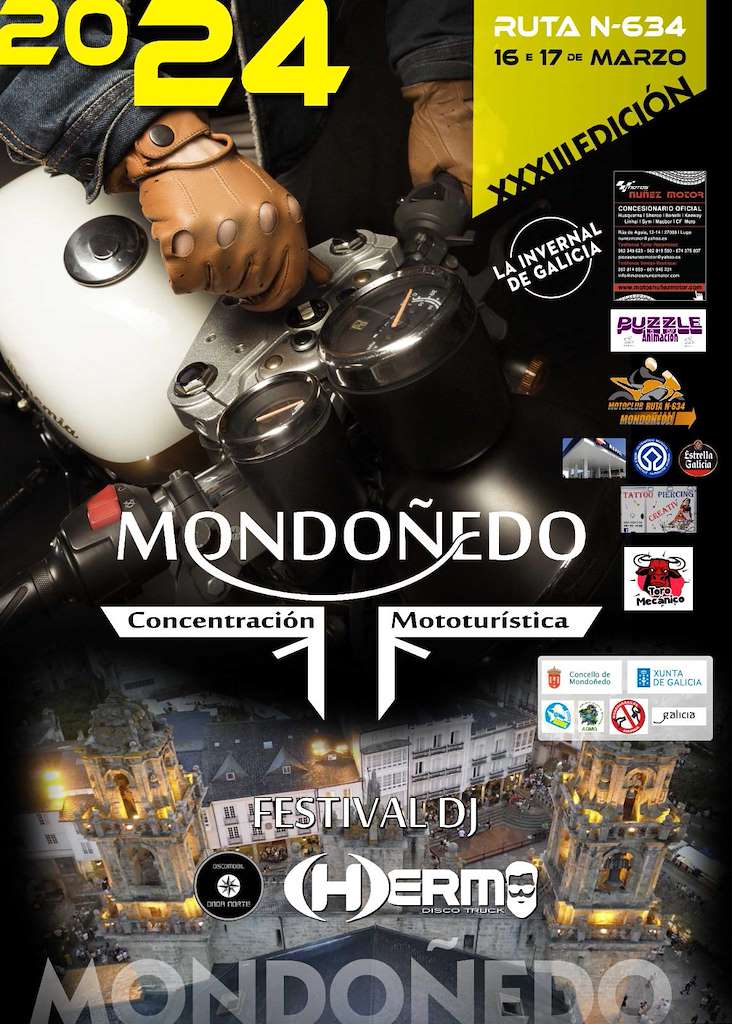 XXXIII Concentración Mototurística Ruta N-634 (2024) en Mondoñedo