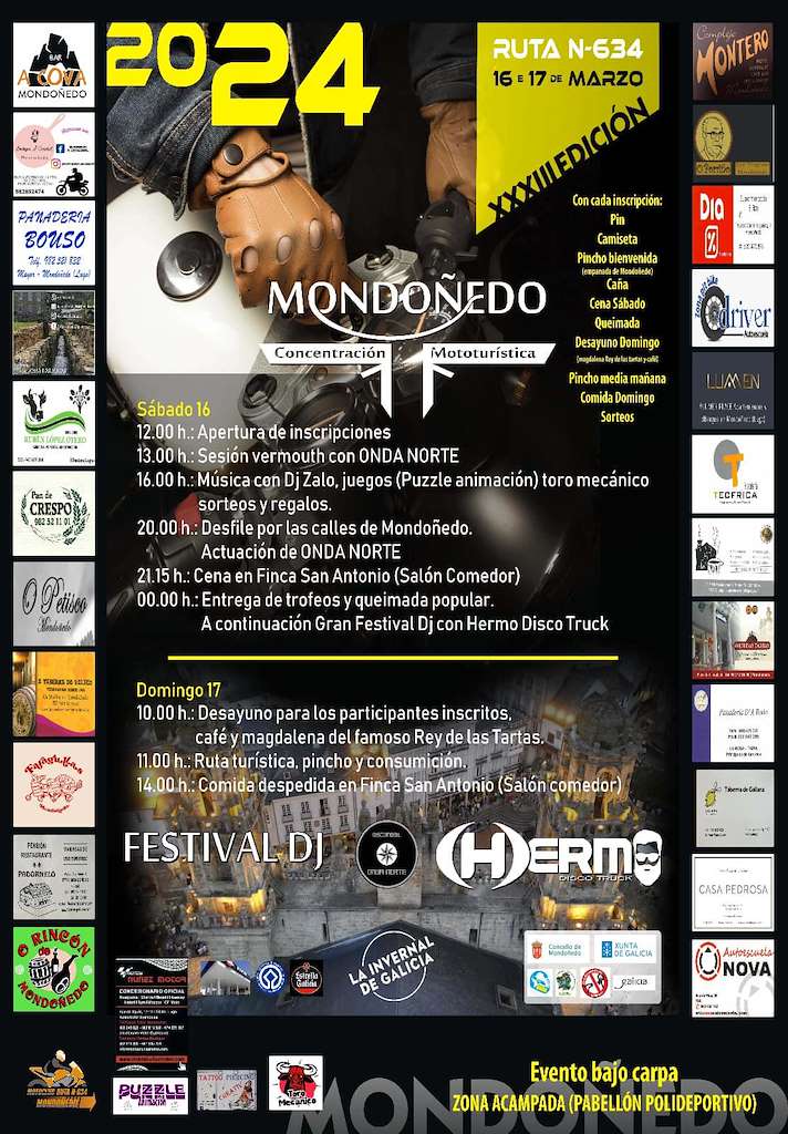 XXXIII Concentración Mototurística Ruta N-634 (2024) en Mondoñedo