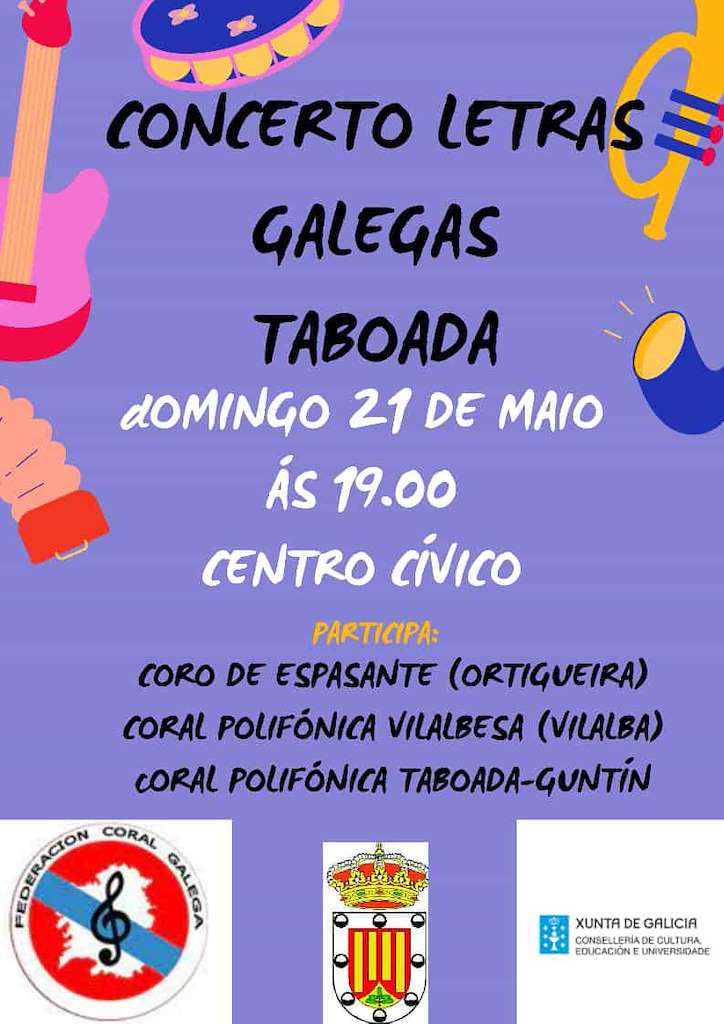 Concerto Letras Galegas en Taboada