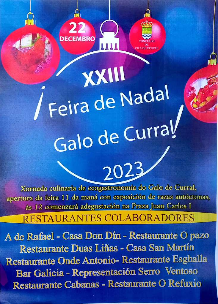 XXIII Feira de Nadal Galo e Galiña de Curral (2024) en Vila de Cruces