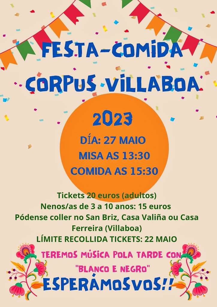 Festa - Comida Corpus Villaboa en A Pontenova