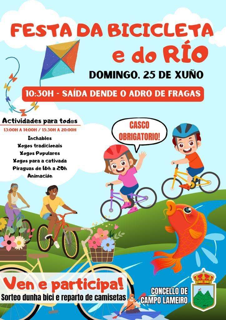 Festa da Bicicleta e do Río en Campo Lameiro