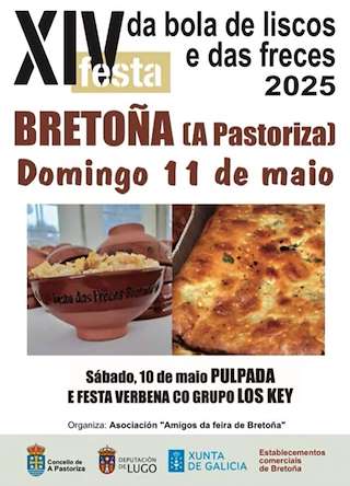 Fechas, información, programa, cartel, imágenes, mapa y ubicación de XIV Festa da Bola de Liscos e das Freces de Bretoña  en  A Pastoriza