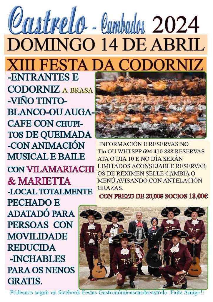 XIII Festa da Codorniz de Castrelo (2024) en Cambados