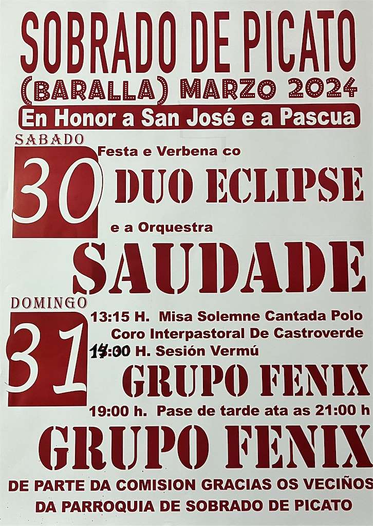 Festa da Pascua de Sobrado de Picato (2024) en Baralla