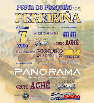 Fechas, información, programa, cartel, imágenes, mapa y ubicación de Festa da Pereiriña - Festa do Porquiño ó Espeto  en  Cee