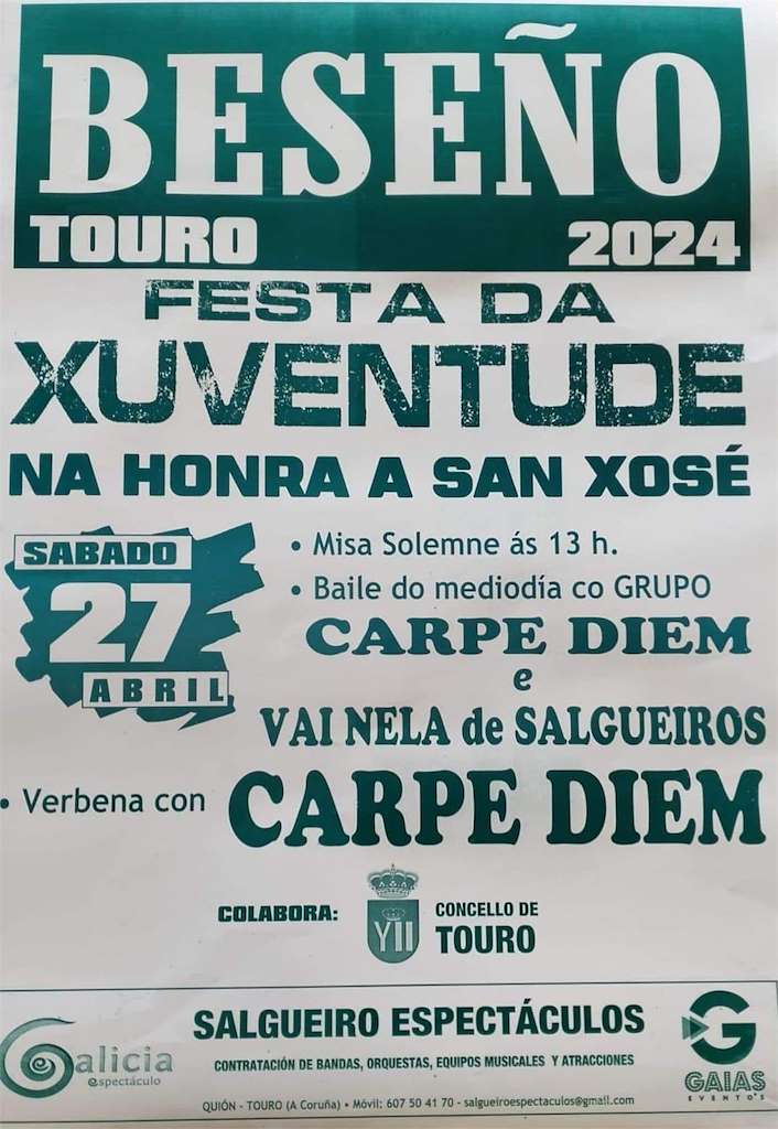 Festa da Xuventude na Honra a San Xosé de Beseño (2024) en Touro