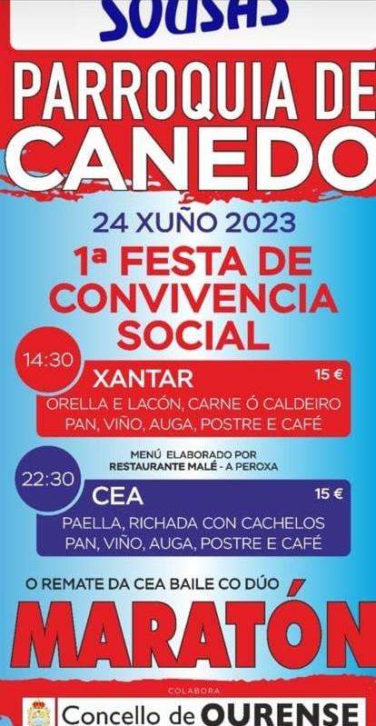 I Festa de Convivenvia Social de Canedo en Ourense