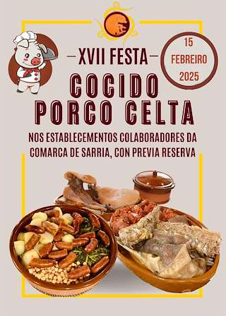 Fechas, información, programa, cartel, imágenes, mapa y ubicación de XVIII Festa do Cocido do Porco Celta  en  Sarria