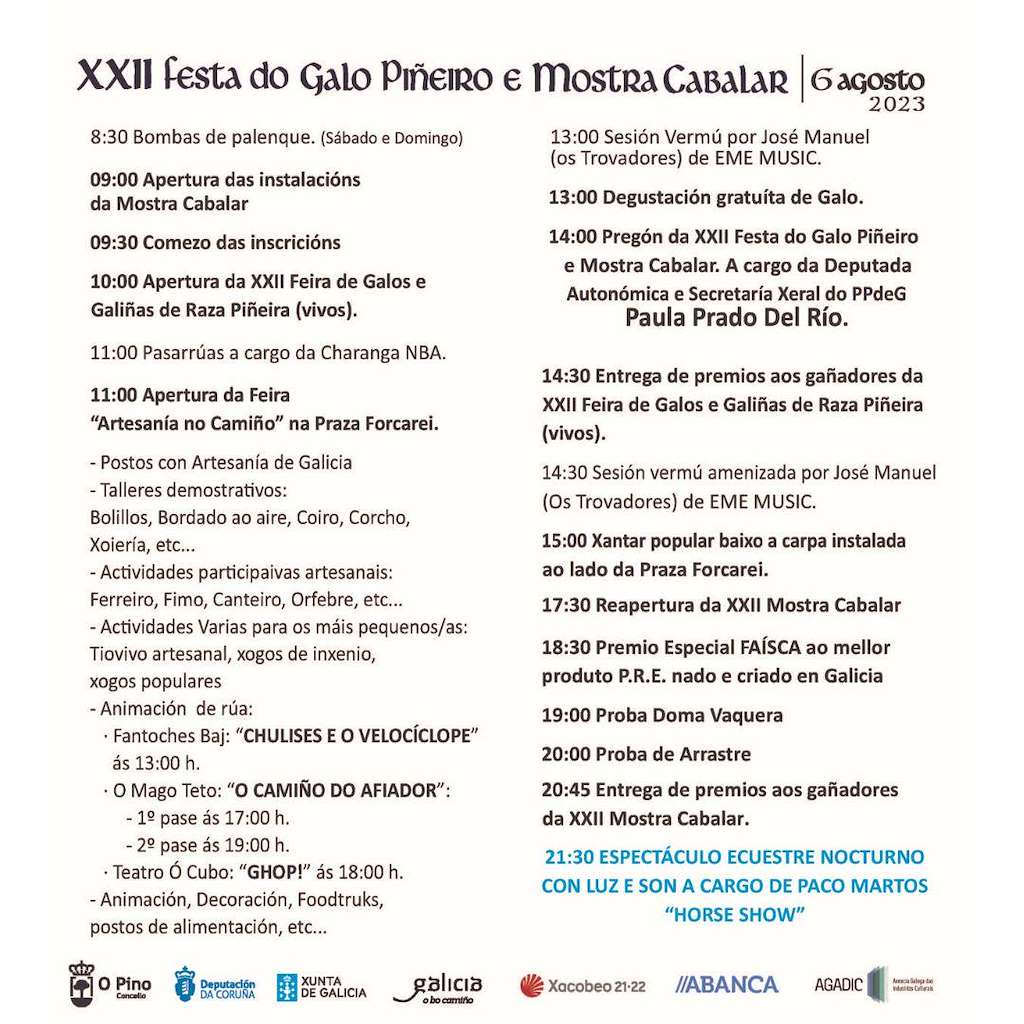 XXII Festa do Galo Piñeiro e Mostra Cabalar - XIII Feira Celta en O Pino