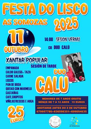 Fechas, información, programa, cartel, imágenes, mapa y ubicación de Festa do Lisco (2025)  en  As Somozas