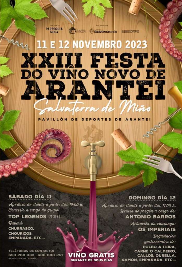 XXIII Festa do Viño Novo de Arantei en Salvaterra do Miño
