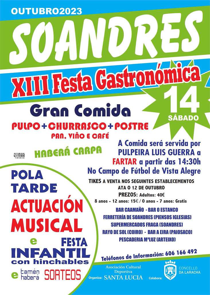 XIII Festa Gastronómica de Soandres en Laracha