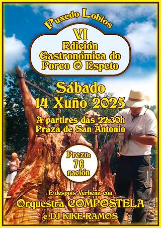 Fechas, información, programa, cartel, imágenes, mapa y ubicación de VI Festa Gastronómica do Porco ó Espeto de Puxedo  en  Lobios