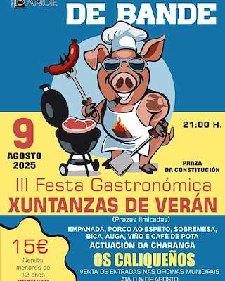 Fechas, información, programa, cartel, imágenes, mapa y ubicación de III Festa Gastronómica Xuntanzas de Verán  en  Bande