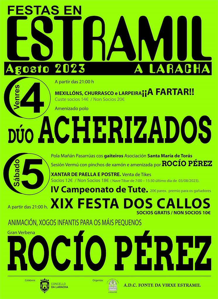 Festas de Estramil - XIX Festa dos Callos  en Laracha