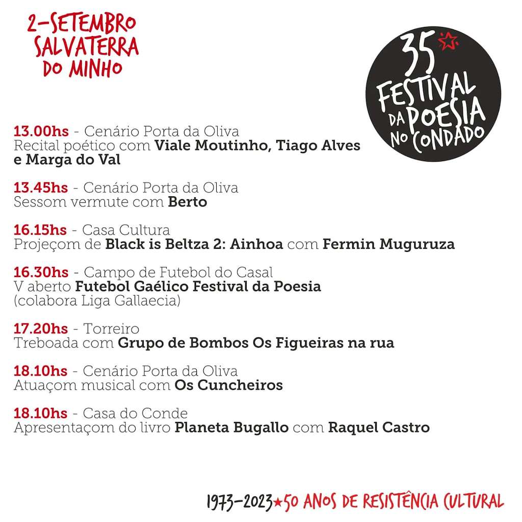XXXV Festival da Poesía no Condado en Salvaterra do Miño
