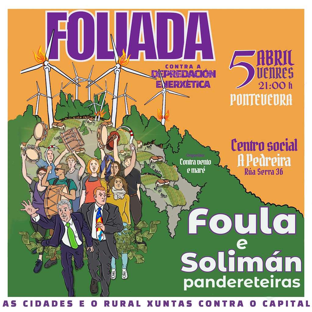 Foliada contra a Depredación Enerxética (2024) en Pontevedra