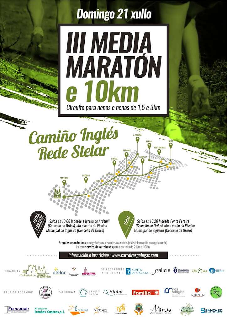 Maratón e 10 Km en Oroso