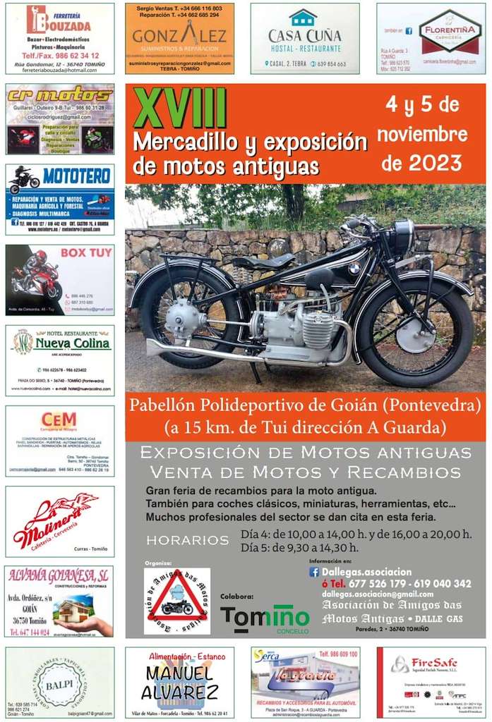 XVIII Mercadillo y Exposición de Motos Antiguas en Tomiño