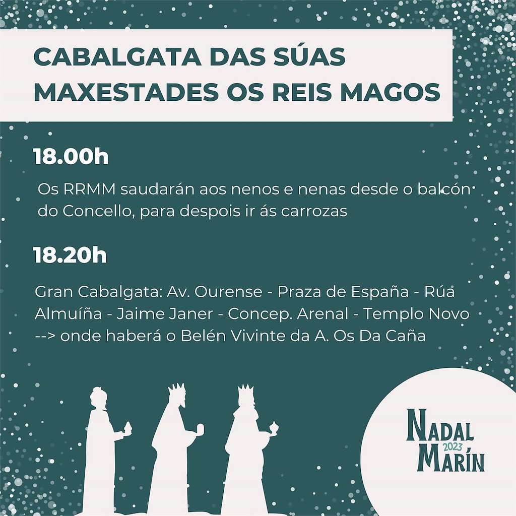 Programa de Nadal - Cabalgata de Reis  en Marín