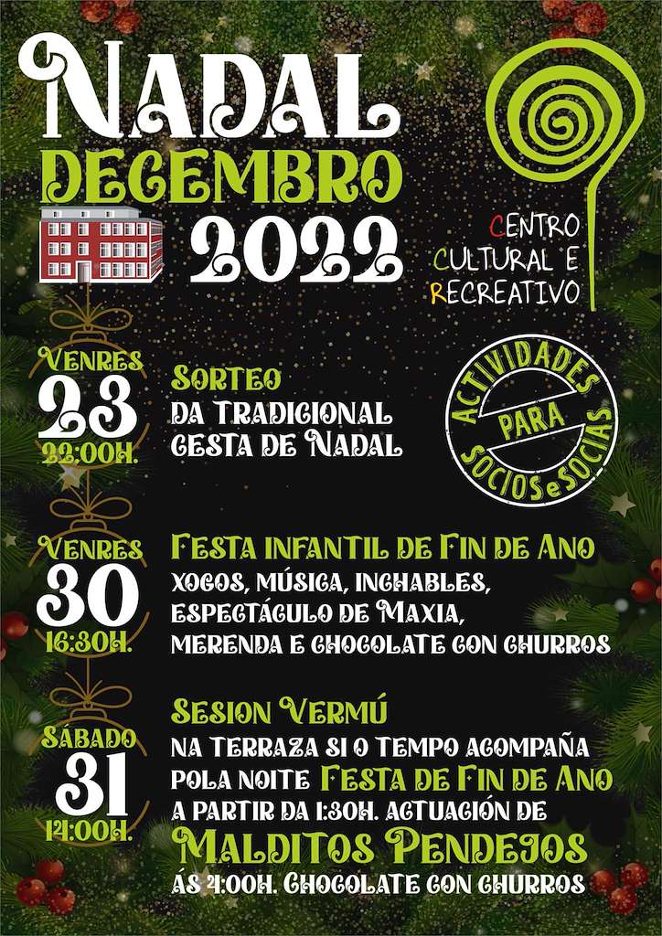 Programa de Nadal do Centro Cultural e Recreativo en Vilalba