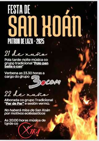 Fechas, información, programa, cartel, imágenes, mapa y ubicación de San Xoán  en  Laza