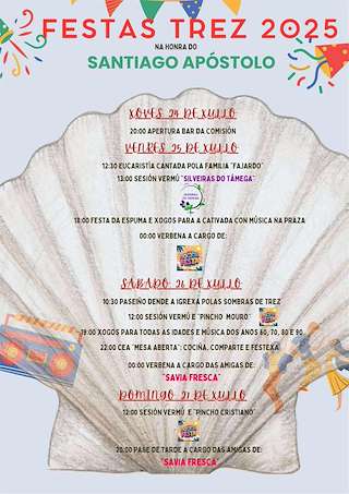 Fechas, información, programa, cartel, imágenes, mapa y ubicación de Santiago Apóstol de Trez  en  Laza