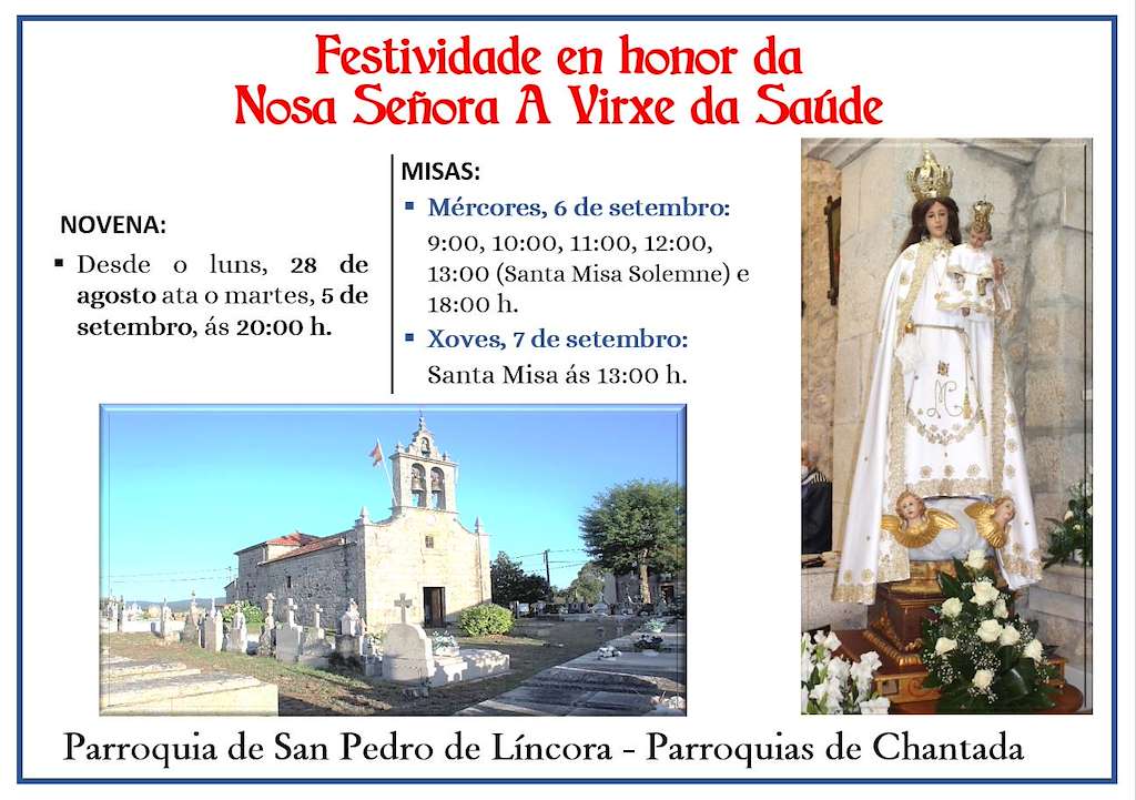 Virxe da Saúde de San Pedro de Líncora en Chantada