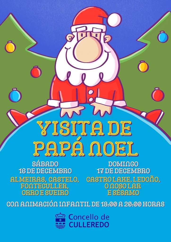 Visita Papá Noel y Apalpador en Culleredo