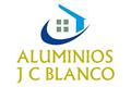 logotipo Aluminios J C Blanco