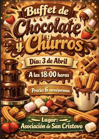 Buffet de Chocolate con Churros de San Cristobo 