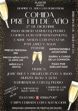 Comida Pre Fin de Año de Ouces
