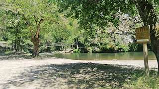 Fechas, información, programa, cartel, imágenes, mapa y ubicación de Playa Fluvial y Puente Colgante A Pena do Inferno (2023)  en  A Fonsagrada