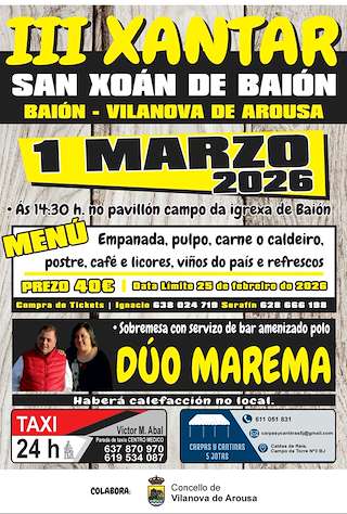 III Xantar de San Xoan de Baión