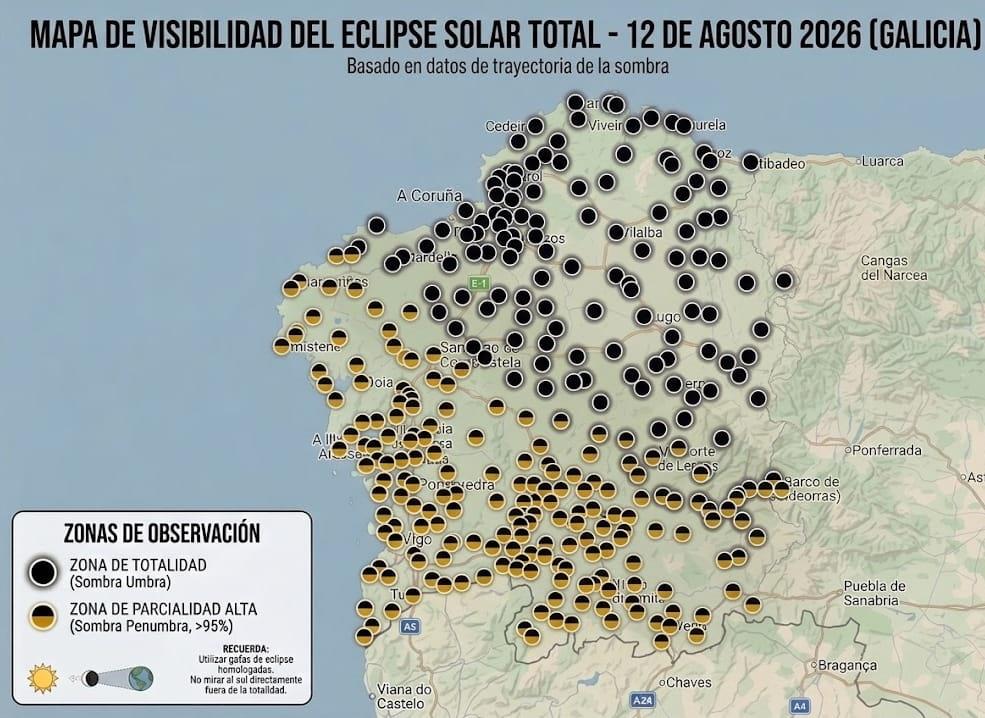 Todo lo que necesitas saber sobre el eclipse solar total en Galicia - Imagen 1