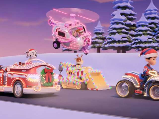 Cartel La Patrulla Canina en Navidad
