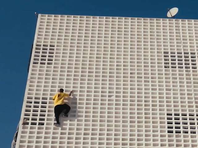 Cartel Parkour en Gaza