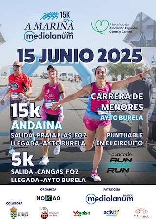 Fechas, información, programa, cartel, imágenes, mapa y ubicación de 15K A Mariña Banco Mediolanum  en  Foz