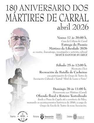 Fechas, información, programa, cartel, imágenes, mapa y ubicación de  180 Aniversario dos Mártires (2026)  en  Carral