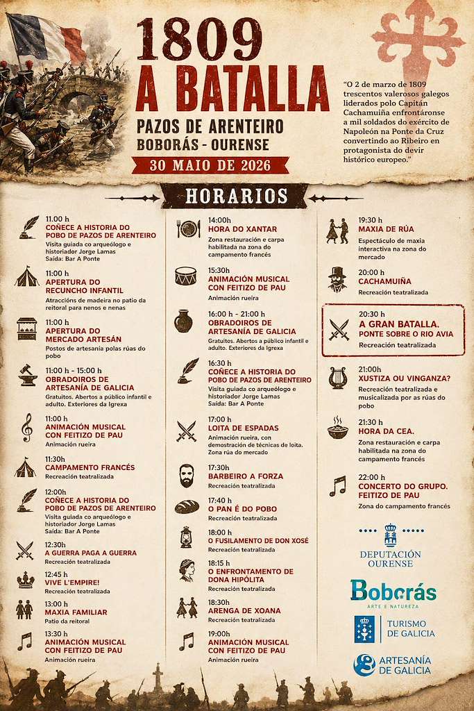 1809 - A Batalla de Pazos de Arenteiro en Boborás