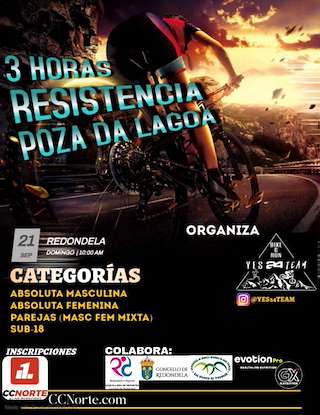 Fechas, información, programa, cartel, imágenes, mapa y ubicación de 3 Horas de Resistencia Poza da Lagoa  en  Redondela