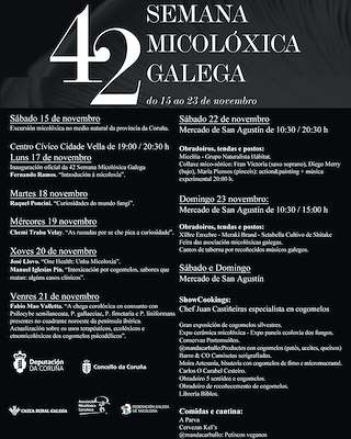 Fechas, información, programa, cartel, imágenes, mapa y ubicación de 42 Semana Micolóxica Galega (2025)  en  A Coruña