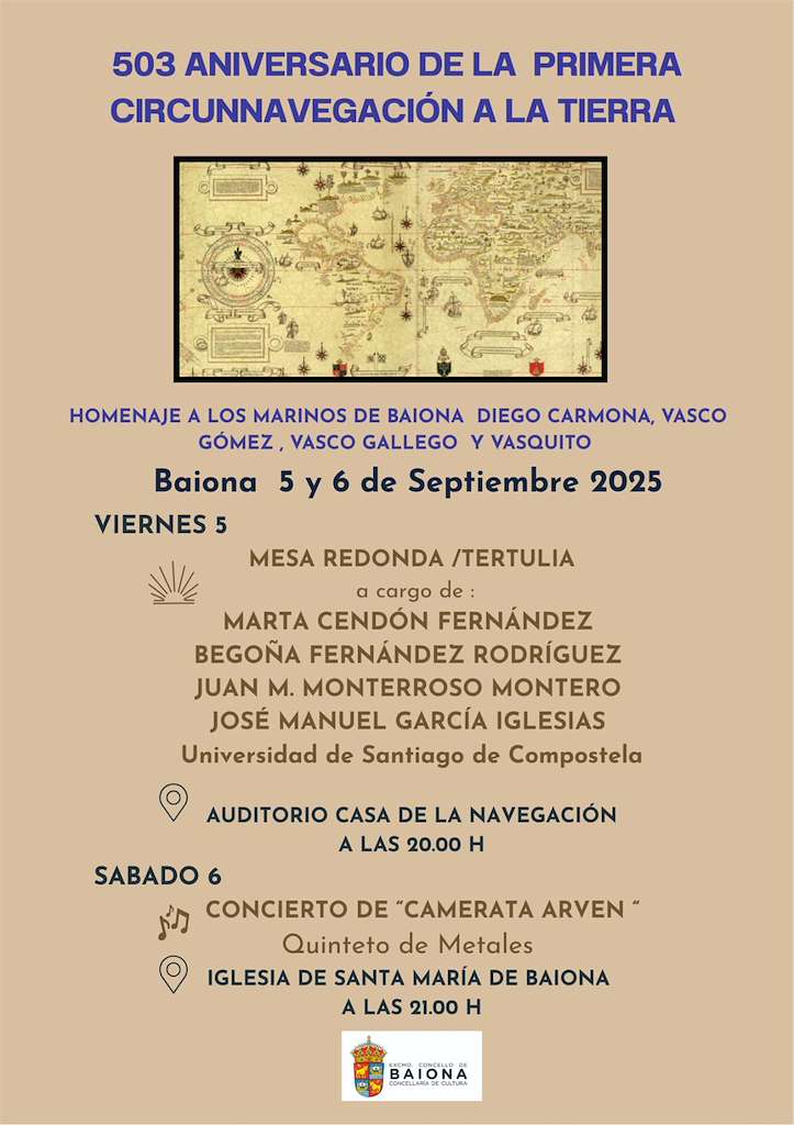 503 Aniversario de la Primera Circunnavegación a la Tierra en Baiona